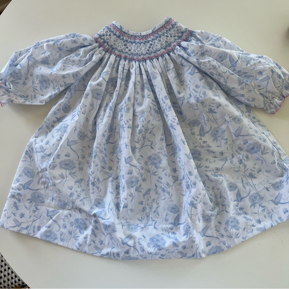 Ruth and Ralph Sweet Pea Smocked Bishop Dress 24M NWOT